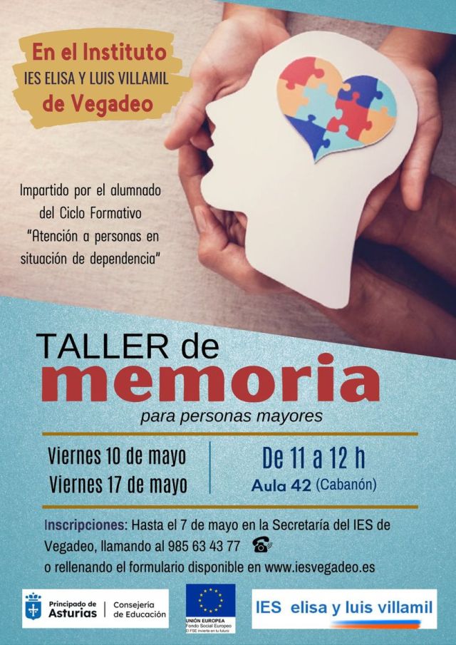 Taller de Memoria para personas mayores, en Vegadeo
