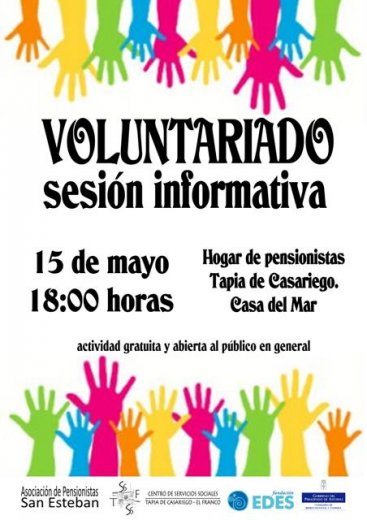 VOLUNTARIADO. Sesión informativa en Tapia