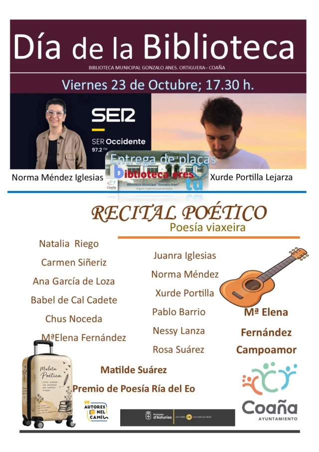 Poesia Viaxera por el Día de las Bibliotecas, en Coaña