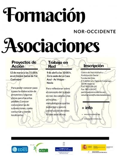 Nuevas sesiones de formación para asociaciones – Nor-Occidente