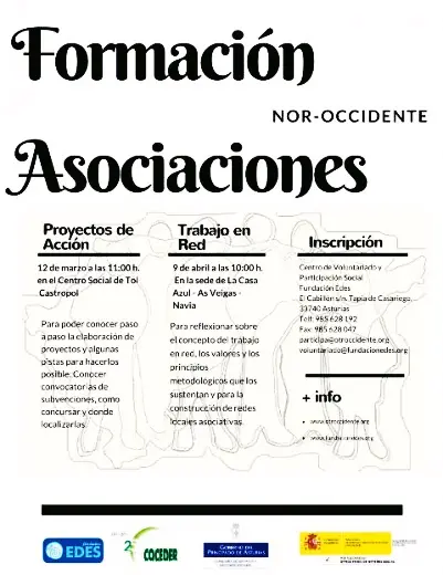 Nuevas sesiones de formación para asociaciones – Nor-Occidente