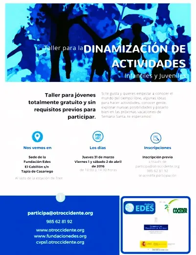 “Taller de dinamización de actividades infantiles y juveniles”