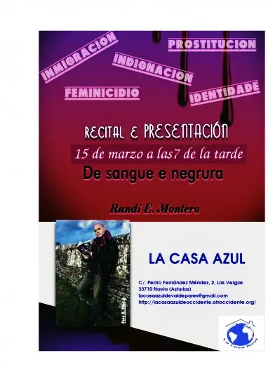 Presentación viernes 15 de marzo De sangue e negrura