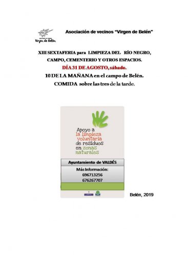 XIII Sextaferia para la limpieza del río negro y otros