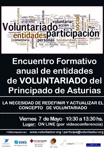 ENCUENTRO ANUAL DE ENTIDADES DE VOLUNTARIADO DEL PPADO. DE ASTURIAS. 07 DE MAYO DE 2021