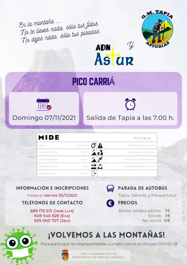 Salida a Pico Carriá del Club Marqués de Casariego