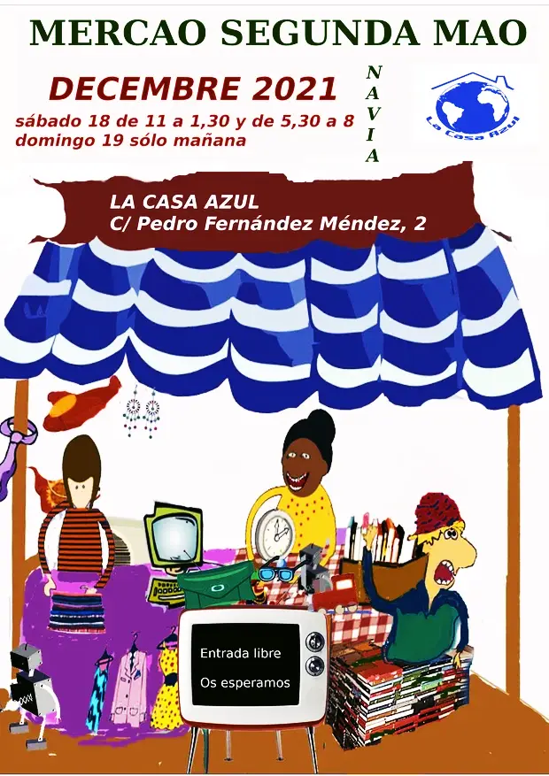 Mercadillo de Segunda Mano en La Casa Azul de Navia