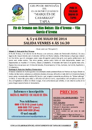 Fin de semana en las Rías Baixas (4, 5 y 6 de Julio)