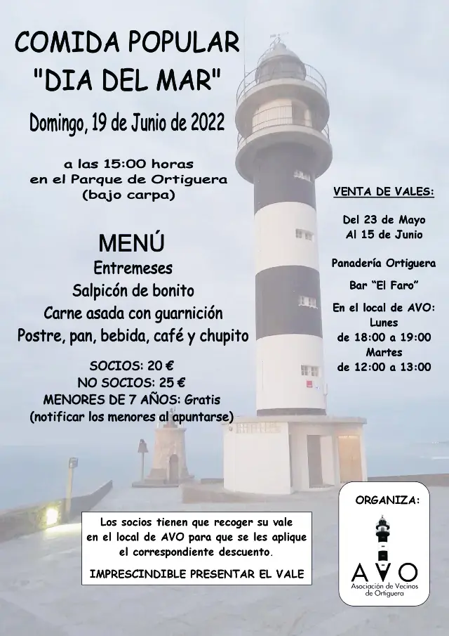 Comida popular Día del Mar de la A.V.Ortiguera