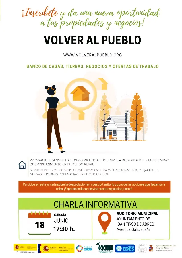 Charla informativa sobre el programa Volver al Pueblo y cómo dar de alta propiedades particulares en la plataforma