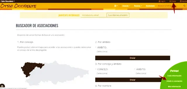 Actualiza tu asociación en OTROCCIDENTE.ORG