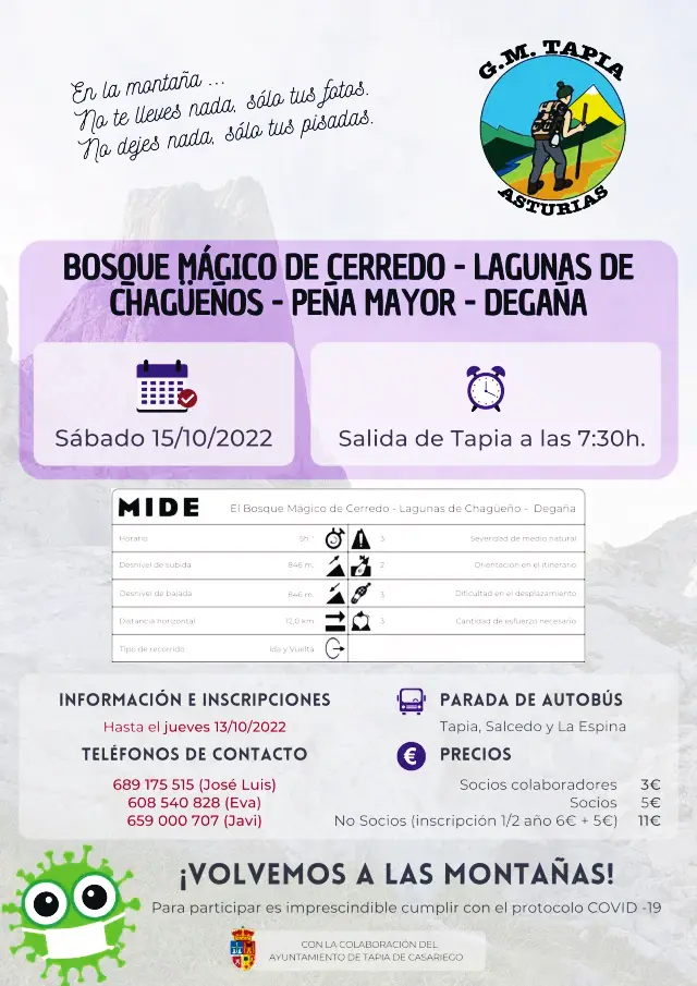 Próxima salida del Club Marqués de Casariego