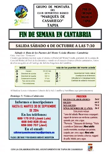 FIN DE SEMANA EN CABÁRCENO