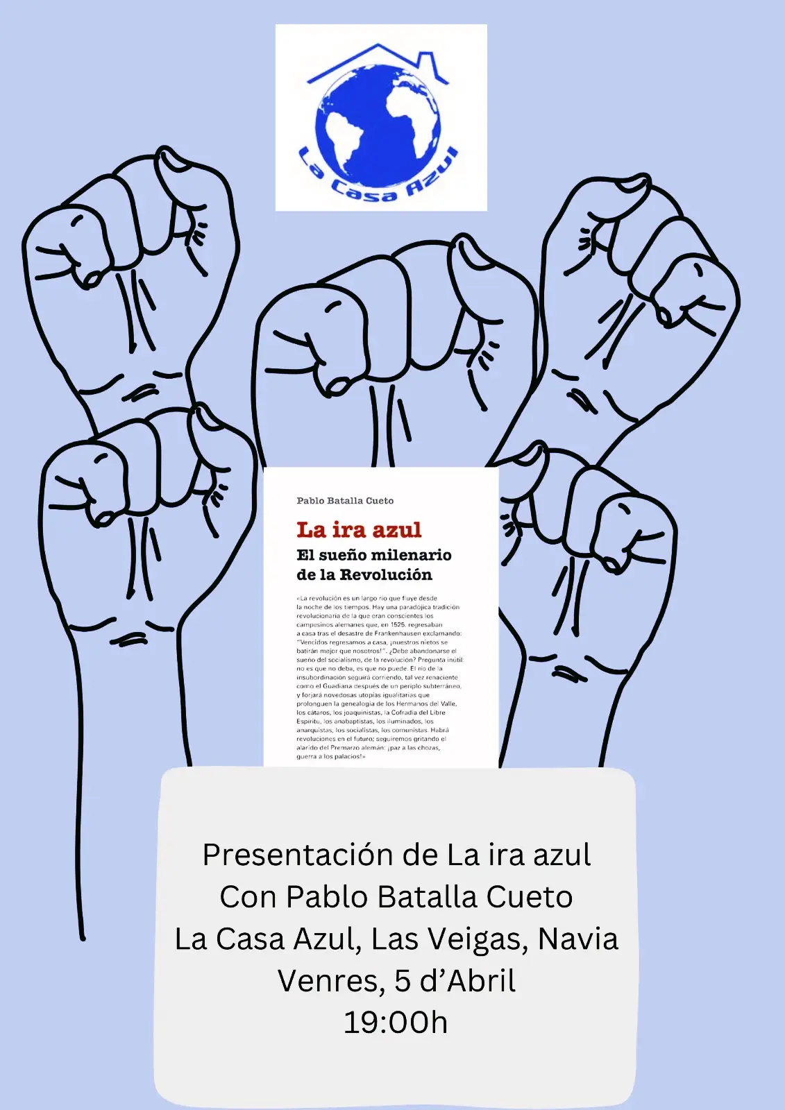 Presentación de LA IRA AZUL, de Pablo Batalla Cueto