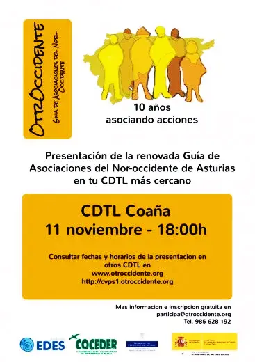 La Guía de Asociaciones del Nor-Occidente muda la piel y lo contamos en el CDTL de Coaña