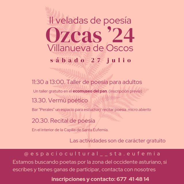 OZCAS'24 - velada poética en Villanueva de Oscos