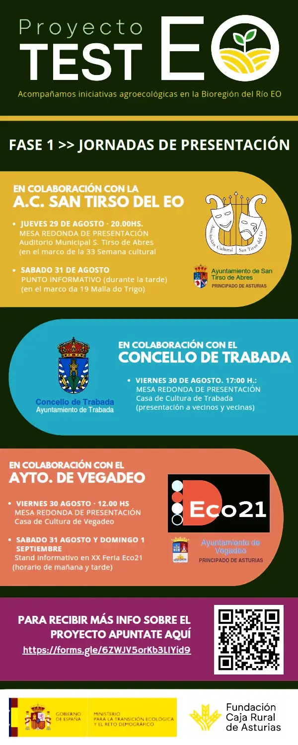 Presentación del Proyecto Test_Eo en San Tirso, Vegadeo y Trabada