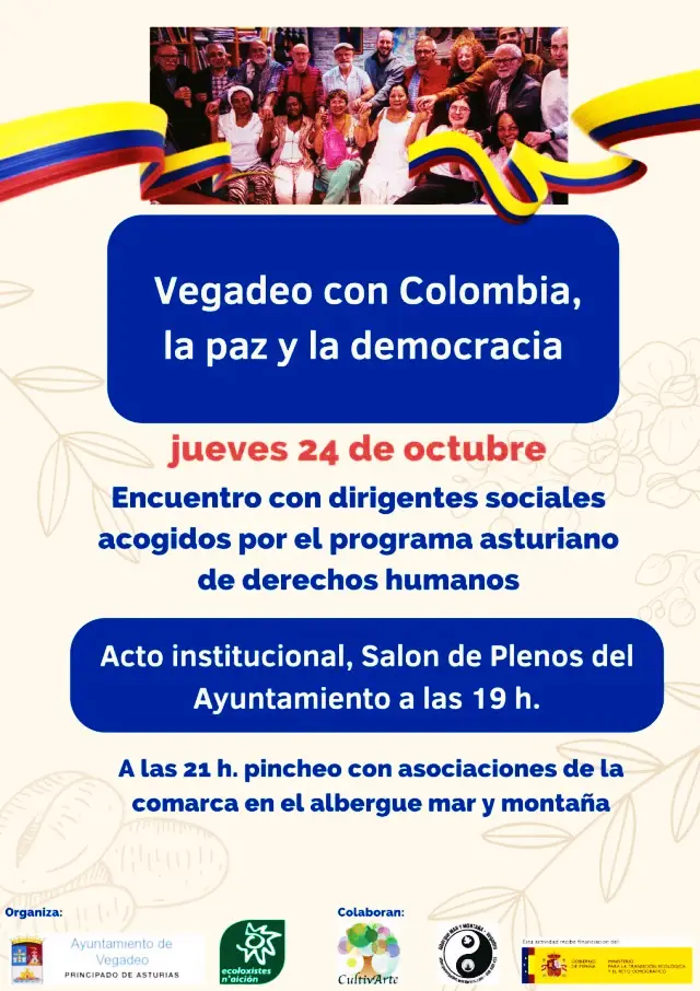 Vegadeo con Colombia; Encuentro con Dirigentes Sociales acogidos