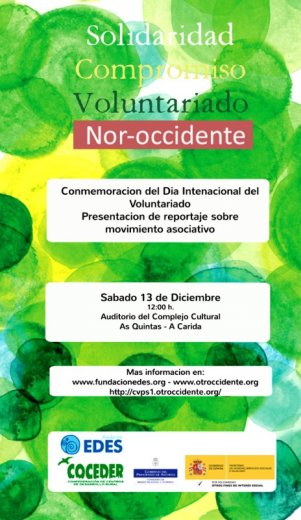 Día Internacional del Voluntariado y Presentación de reportaje sobre el movimiento asociativo en el Nor-Occidente