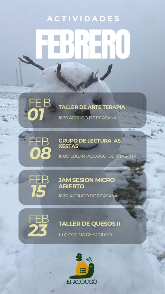 Actividades para febrero, en Boal 