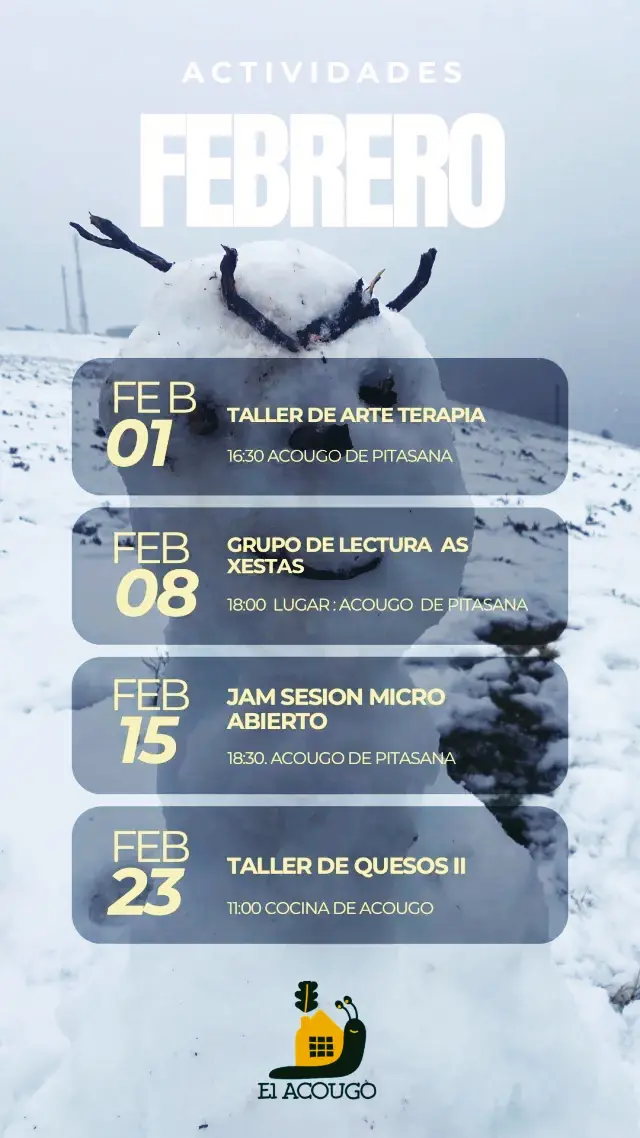 Actividades para febrero, en Boal 