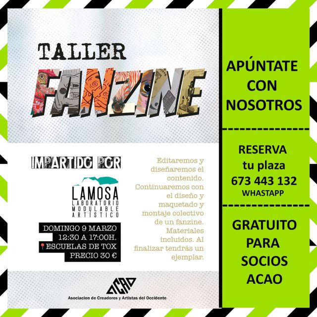 TALLER DE FANZINE, impartido por LAMOSA