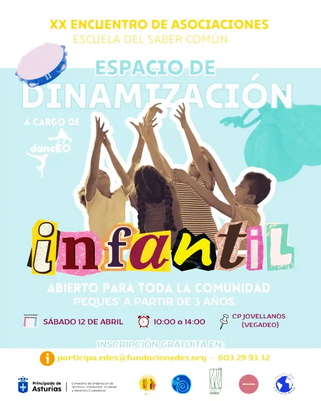 Espacio de dinamización para peques'; XX Encuentro de Asociaciones, en Vegadeo