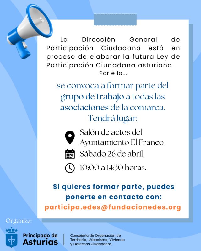 Proceso de creación colectiva del borrador de la futura Ley de Participación Asturiana, en el occidente