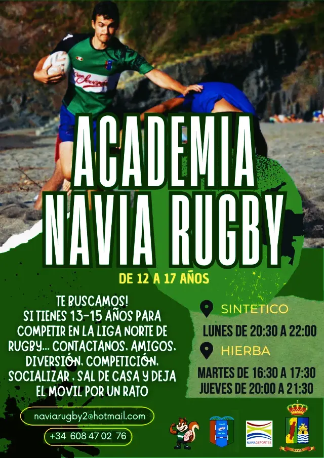 Escuela y Academia de Rugby, en Navia