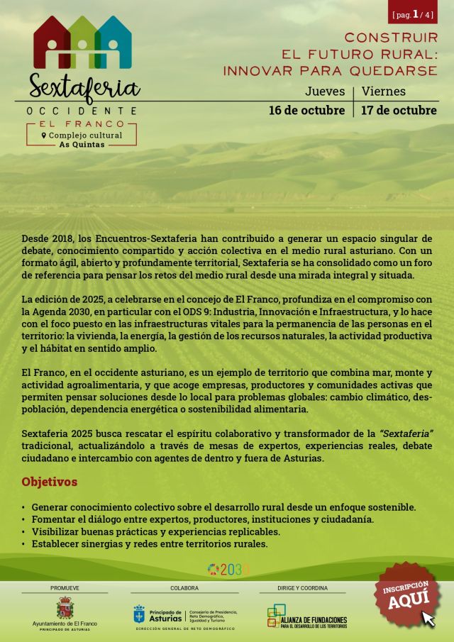 Sextaferia Occidente: Construir el futuro rural: innovar para quedarse