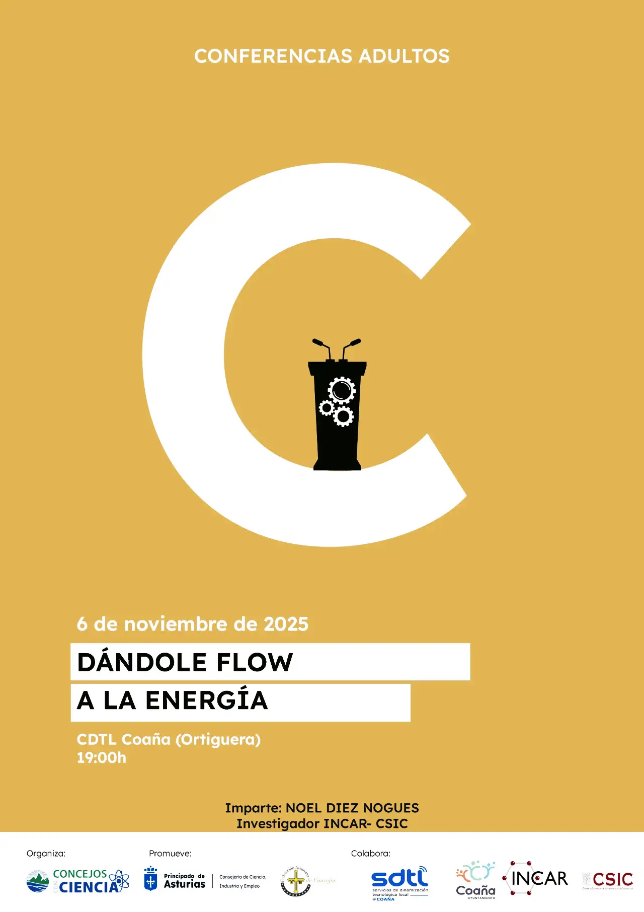 Conferencias para adultos: “Dándole flow a la energía”