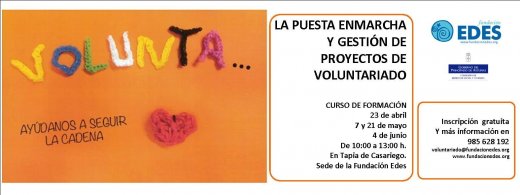 Curso para la mejora de los proyectos de voluntariado