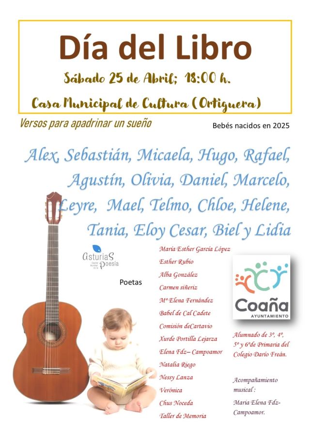 Día del Libro en Coaña: Versos para acoger un sueño