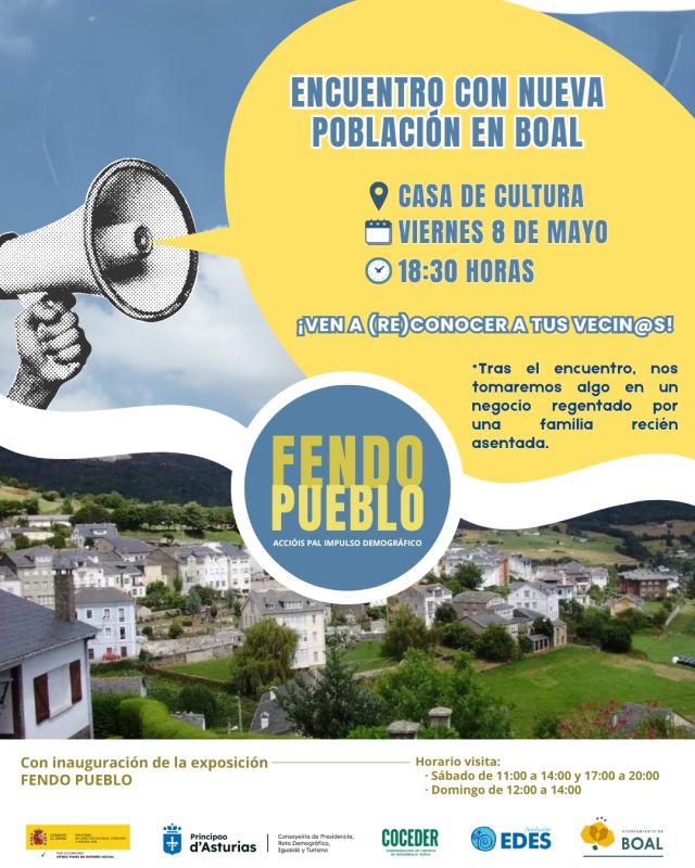 Encuentro con nueva población en Boal