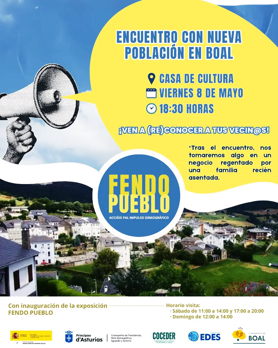 Encuentro con nueva población en Boal